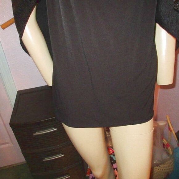 Prelude Sequin Poncho Top Size XXL Asymmetrical Layered Look Witchy Whimsigoth - Picture 7 of 14